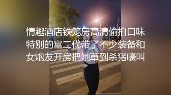 情趣酒店铁笼房高清偷拍口味特别的富二代带了不少装备和女炮友开房把她草到杀猪嚎叫